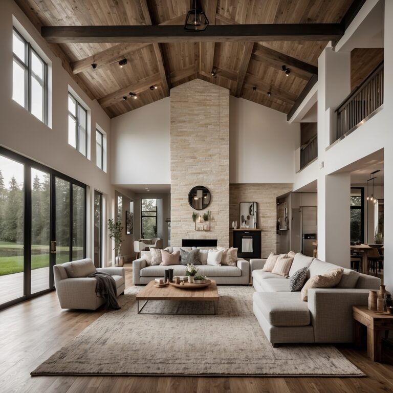 32 Elegant and Stylish High Ceilings Living Room Decorating Ideas You’ll Love